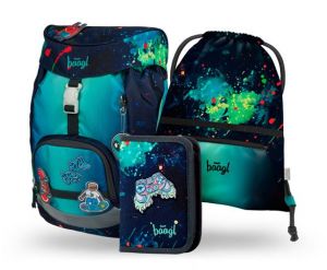 BAAGL SET 3 AIRY Chill: batoh, penál, sáček