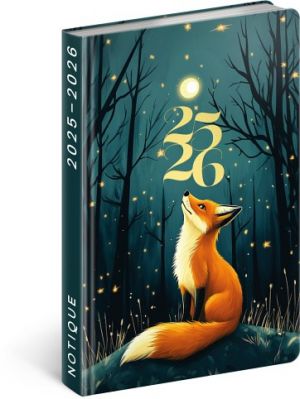 Diář 18měsíční Petito – Liška 2025/2026, 11 x 17 cm / PGD-35535-V