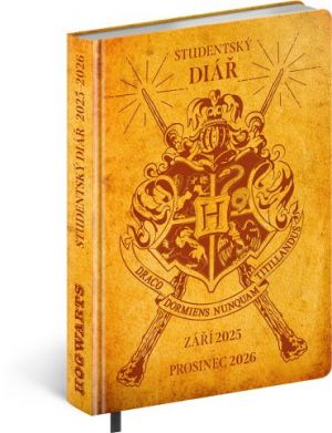 Diář Studentský Harry Potter – Bradavice (září 2025 – prosinec 2026), 9,8 x 14,5 c / PGD-3