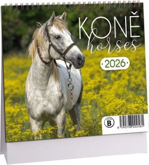Kalendář stolní MINI Koně 2026 / 17cm x 14,5cm / K775