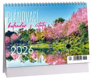 Kalendář stolní Plánovací s citáty 2026 / 23cm x 16cm / K826