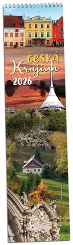 Kalendář nástěnný Toulky českou krajinou 2026 / 10,8cm x 46,5cm / KN305