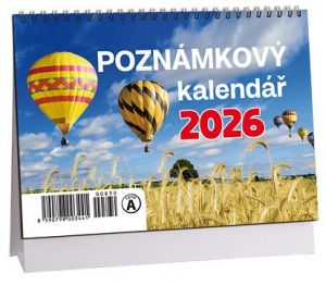 Kalendář stolní Poznámkový mikro 2026 / 14,8cm x 10,5cm / K830