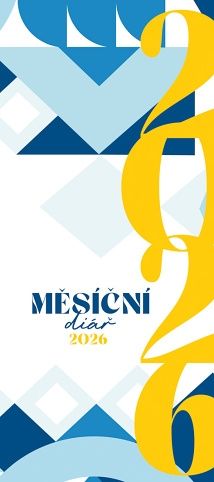 Diář měsíční potisk 2026 / 8cm x 18cm / DM189