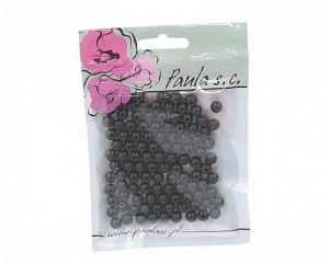 Korálky 8mm černé matné plastové 50 g