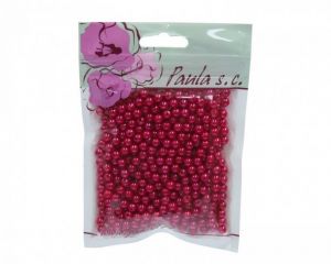 Korálky 6mm červené bordo plastové 50 g