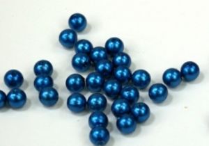 Korálky 8mm tmavě modré plastové 50 g