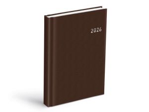 Diář denní D801 PVC dark brown 2026 / 20,5cm x 14cm / 7781452