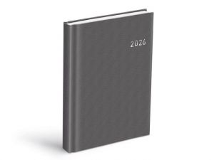 Diář denní D801 PVC dark gray 2026 / 20,5cm x 14cm / 7781451
