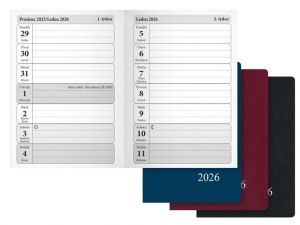Diář týdenní T102/PVC týdenní 2026 / 12,5cm x 9cm / 7781426
