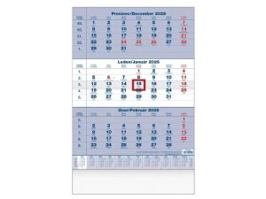 Kalendář nástěnný Tříměsíční 2026 / 50cm x 31,5cm / 1061640