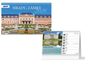 Kalendář stolní Hrady a zámky 2026 / 23cm x 23cm / 1061649