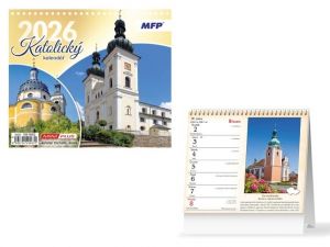 Kalendář stolní mini Katolický 2026 / 17,5cm x 17cm / 1061662