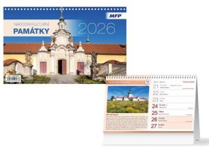 Kalendář stolní Národní kulturní památky 2026 / 23cm x 23cm / 1061673