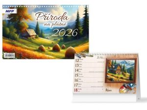 Kalendář stolní Příroda na plátně 2026 / 23cm x 23cm / 1061676