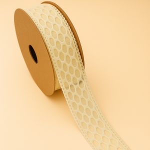 Dekorační stuha krémová 2,5cm