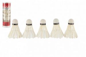 Míčky/Košíčky na badminton péřové 5ks v tubě