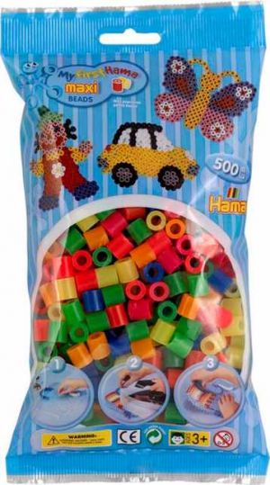 HAMA MAXI Zažehlovací korálky mix neon. barev 500ks