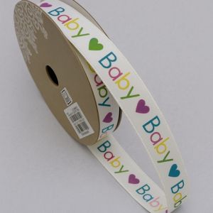 Dekorační stuha baby 1,5cm barevná baby