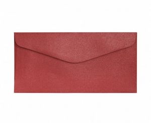 Obálka DL 11x22cm metalická červená