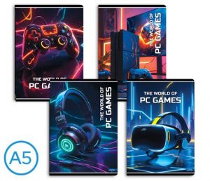 Sešit A5 linka 52l PC Games mix