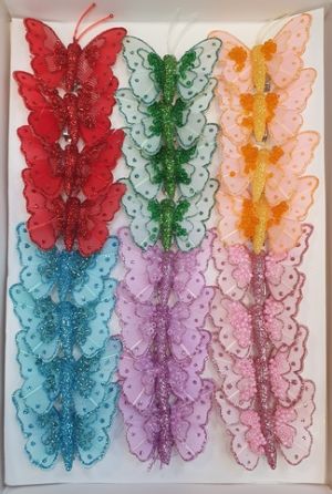 Motýl na kolíčku 5 cm – mix barev, 1 ks