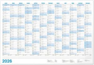 Kalendář roční 2026, A2, 59,4 x 42 cm / PGN-35767