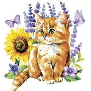 Watercolour Ginger Kitten SLOG 0602 01