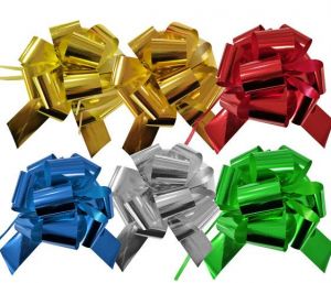 Stuha stahovací růže 5cm x 1,72m metal LUMA mix