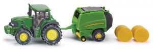 Siku Blister John Deere traktor s balíkovačkou