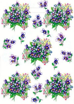 LIKA taška PE 34x50 Fialky/50/