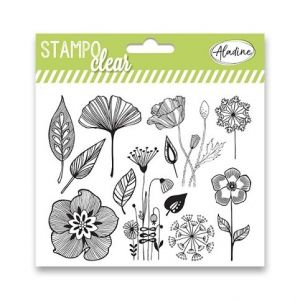 Gelová razítka STAMPO CLEAR Kytičky, arch 15,5x16cm