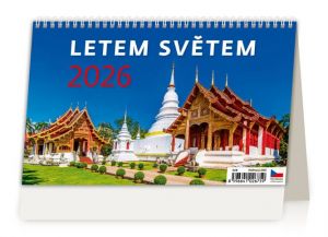 Kalendář stolní Letem světem 2026 / 16,9cm x 22,6cm / S28-26