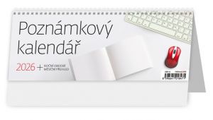 Kalendář stolní Poznámkový kalendář 2026 / 13,1cm x 24,6cm / S65-26-A