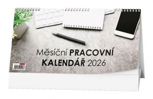 Kalendář stolní Měsíční pracovní kalendář 2026 / 15cm x 30cm / BSE13-26
