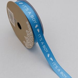 Dekorační stuha baby 1,5cm modrá It‚s boy