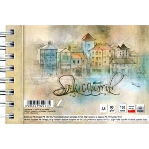 Skicák v deskach A6/100l 90g SP KRESKA