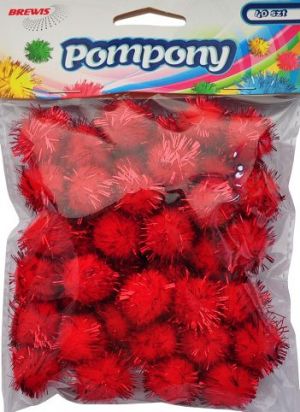 BREWIS bambule POM24 20mm 40ks MET červ.