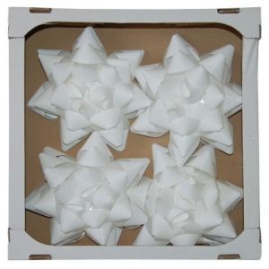 Dárková rozeta Jumbo hladká - bílá, 1ks