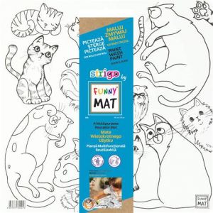 Podložka na kreslení FUNNY MAT - Kočky + pastelky zdarma