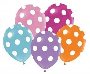 Balónky latexové 30 cm 5 ks PUNTÍK