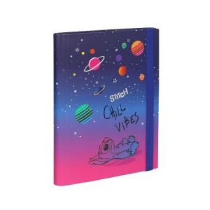 Desky na sešity A5 s širokou gumou - Stitch pastel vzor 1