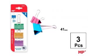 Klipy kovové 41 mm 3 ks mix barev