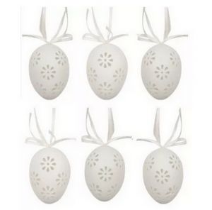 Vajíčka plastová na zavěšení 6cm, 6 ks v sáčku