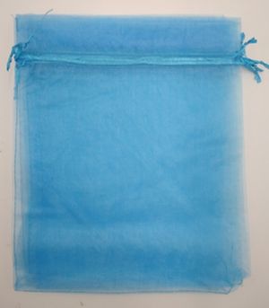Dárkový sáček organza 7,5x10cm modrá