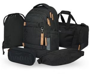 BAAGL SET 5 Skate Max Darkness: batoh, penál, sáček, sportovní taška, ledvinka