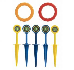 Hra házení kroužků na kolíky 29 cm