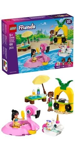 LEGO® Friends 42658 Zábava u bazénu s jednorožcem a plameňákem