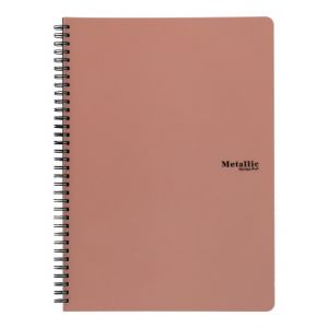 Twin wire blok A4 PP Metallic měděná