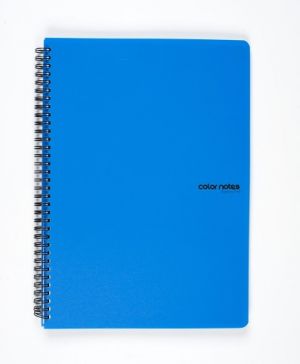 Twin wire blok A4 PP Color Office modrá